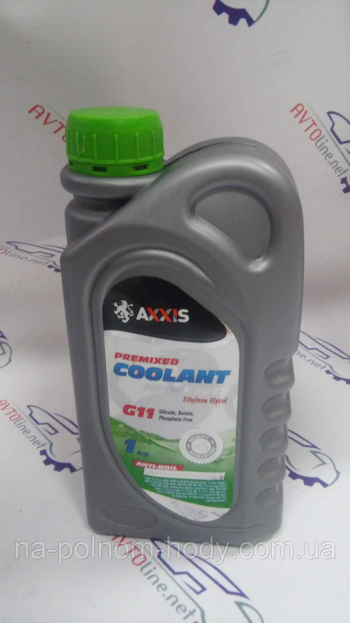 Антифриз (зелений) Green G11 Coolant 1 л. -35 Axxis Польща, фото 1