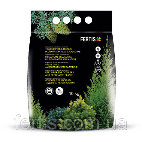 Добриво для хвойних та декоративних рослин Fertis без хлору та нітратів, 10 кг, фото 1