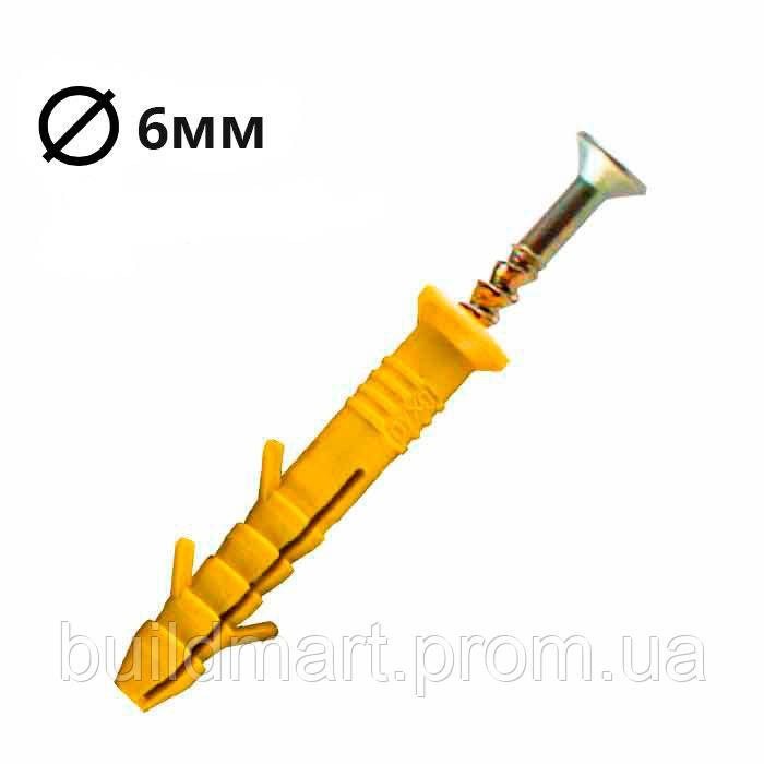 Дюбель Швидкий Монтаж 6х40 Потай (100шт.) — Купити Недорого на Bigl.ua ...
