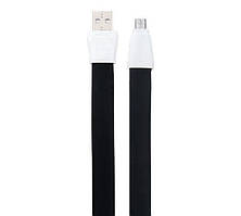 Kабель USB to MicroUSB Remax Flat Full Speed II RC-011m 1m Black