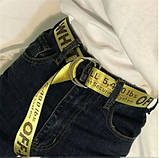 Ремінь унісекс Off White оф вайт, бордовий, фото 6