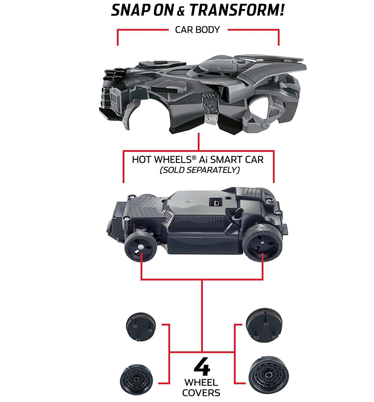 Бэтмобиль к интеллектуальному гоночному треку Hot Wheels AI Racing Batmobile Car Body & Cartridge Kit FFY79 - фото 4 - id-p743394442