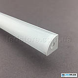 Кутовий профіль для світлодіодної стрічки 16х16 мм. LED профіль кутовий з розсіювачем, фото 4