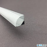 Кутовий профіль для світлодіодної стрічки 16х16 мм. LED профіль кутовий з розсіювачем, фото 3