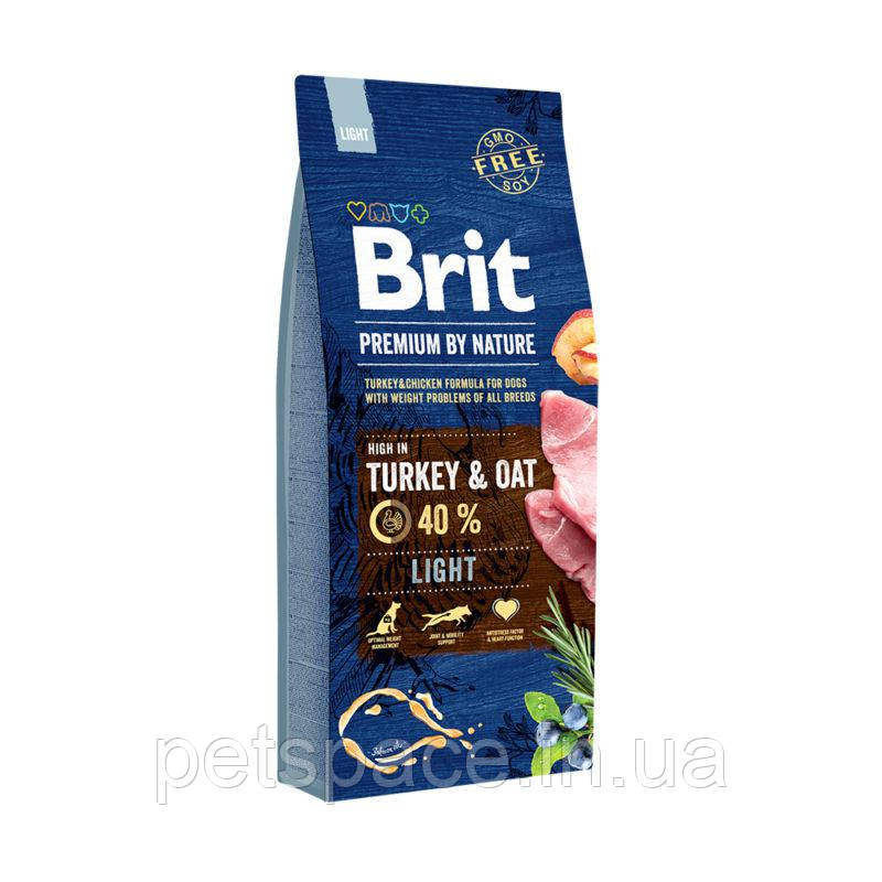 Корм для собак Brit Premium by Nature Light ( Бріт Преміум для схильних до повноти) 3кг.