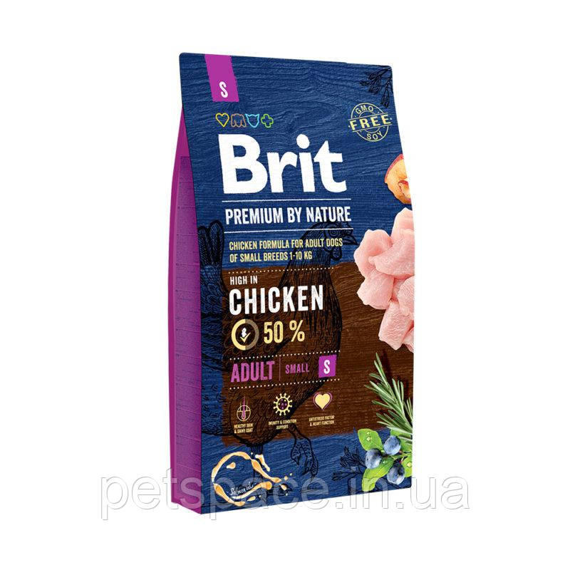 Корм для собак Brit Premium by Nature Adult S (Бріт Преміум Едалт S) 1кг., фото 1