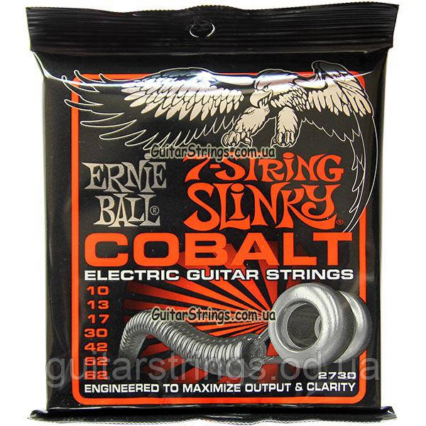 Струни Ernie Ball 2730 7-String Cobalt Slinky 10-62