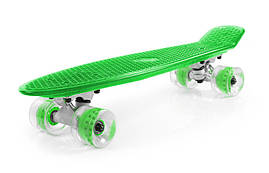 Скейтборд FISZKA BS-2206 LED Blue / Green Зелений
