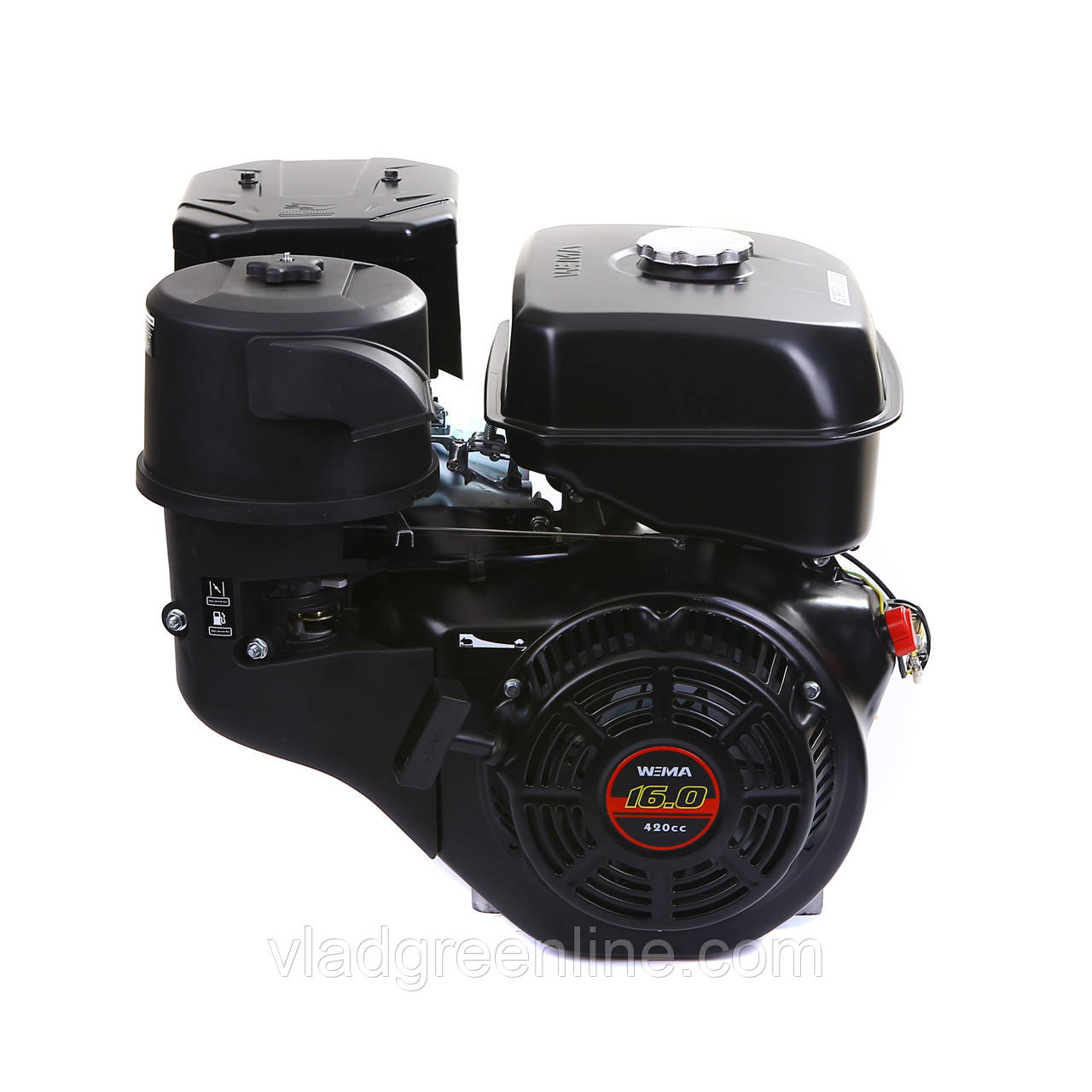 Двигун бензиновий Weima WM190F-S New (шпонка, 25 мм, 16 л. с., ручний стартер)