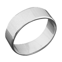 Серебряное обручальное кольцо гладкое американка