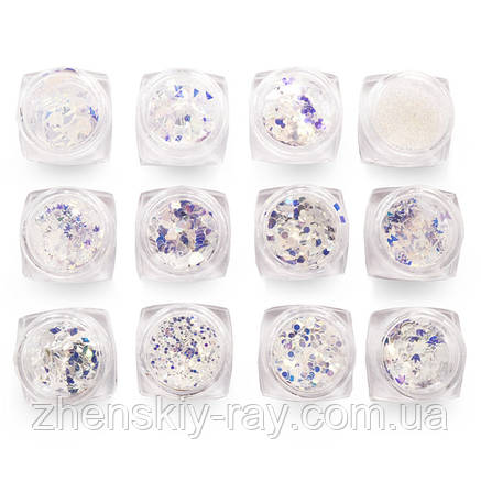 Набір 3D паєток "Місячне Сяйво", 12шт, фото 2
