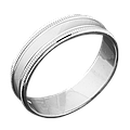 Серебряное обручальное кольцо с глубоким полосами и рисунком
