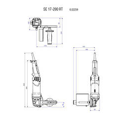 Щіткова шліфувальна машина Metabo SE 17-200 RT Set, фото 3