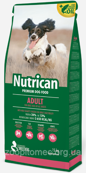 Корм Nutrican Adult (Нутрикан Эдалт) для дорослих собак всіх порід, 3 кг