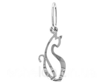 Підвіска - кулон срібна Кішка