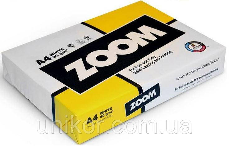 Папір А4, 80 г/м2, 500 аркушів. Zoom