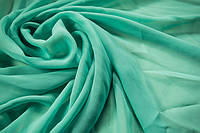 Шифон однотонный бирюзовый