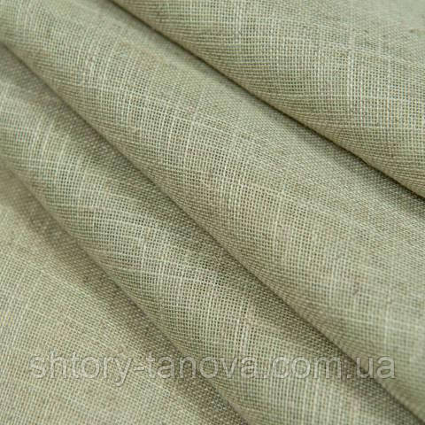 Тюль кисея (льон) оливковий, фото 1