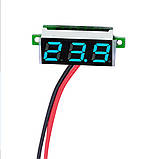 Вольтметр міні 2.5-30 В синій дисплей, фото 5