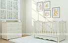 Дитяче ліжечко "Амелія" на маятнику, з шухлядою (слонова кістка), фото 10