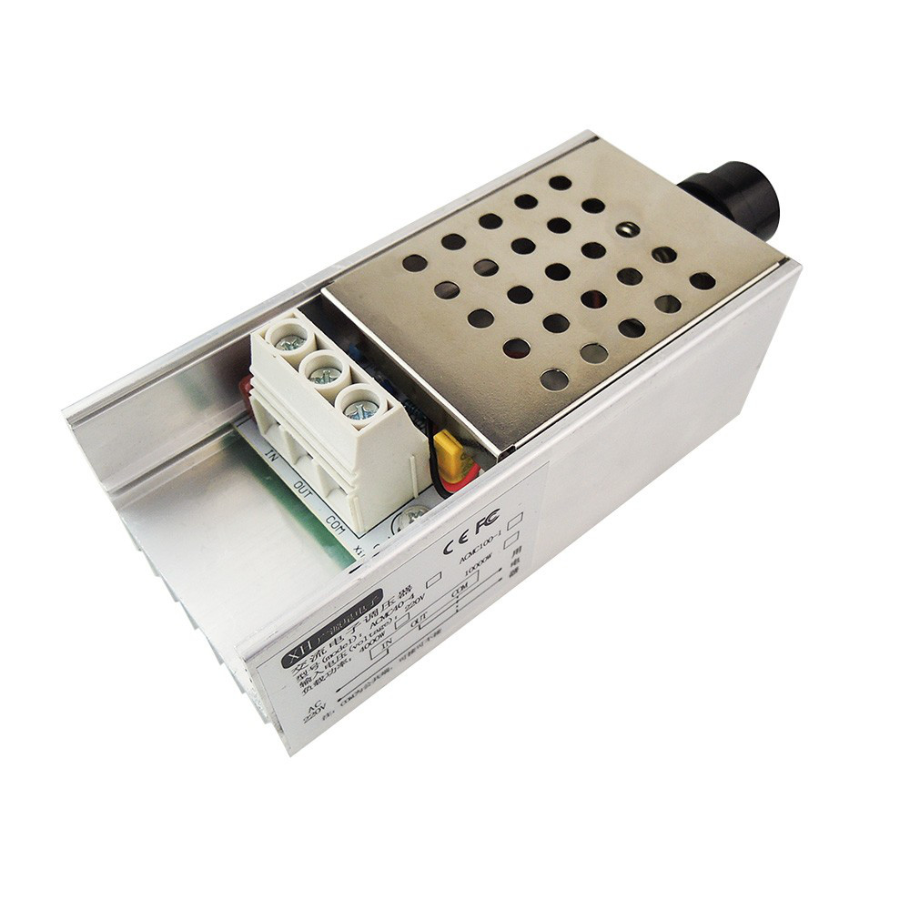 Регулятор напруги AC50-220V диммер 10000W в корпусі (димер)