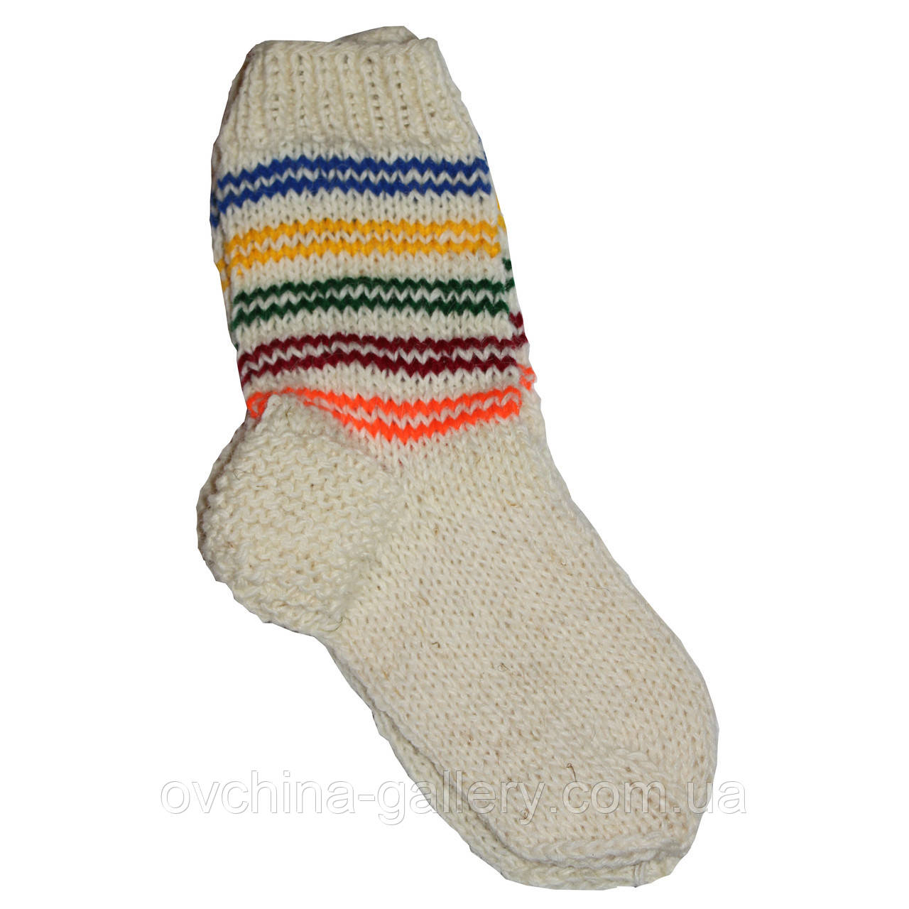 Шкарпетки в'язані з овечої вовни ручна робота "Дизайн"