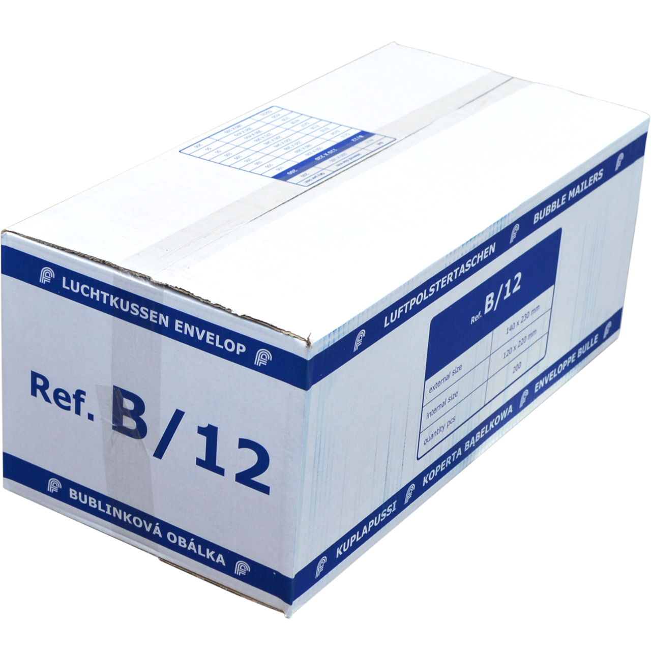Бандерольный конверт B12, 200 шт, Filmar Польща Білий
