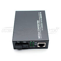 Медіаконвертер 1310 WDM (IC+113), 10/100 Мбіт одноволоконний Full/Half duplex, SC 25 км, фото 2