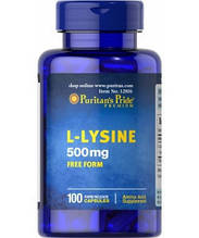 L-Лизин  Puritan's Pride L-Lysine 500 mg 100 Capsules