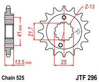 Мотозвезда JT передня (ведуча) HONDA Transalp XL 600 V / XL 650 / XL 700 V JTF296.15, фото 1