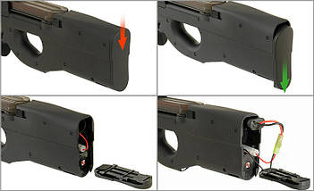 Пістолет-кулемет FN P90 CM.060A з подовженим стовбуром [Cyma] (для страйкболу), фото 5