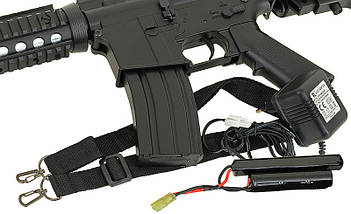 Страйкбольна модель карабіна M4 RIS ABS CM.507 — Black [Cyma], фото 2