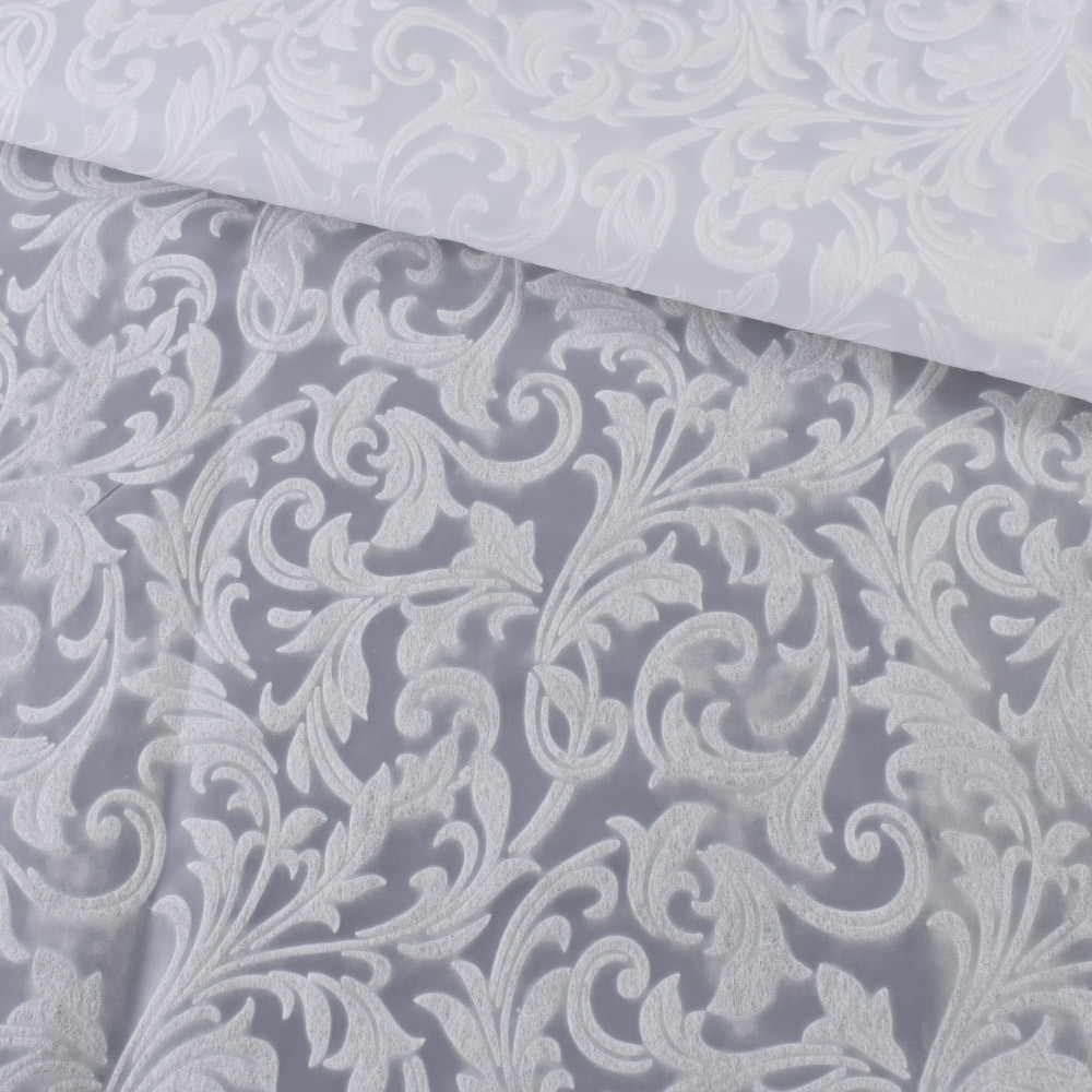 Флізелін неклеевой (спанбонд) білий з тисненням завитки, щільність 80, ш.162