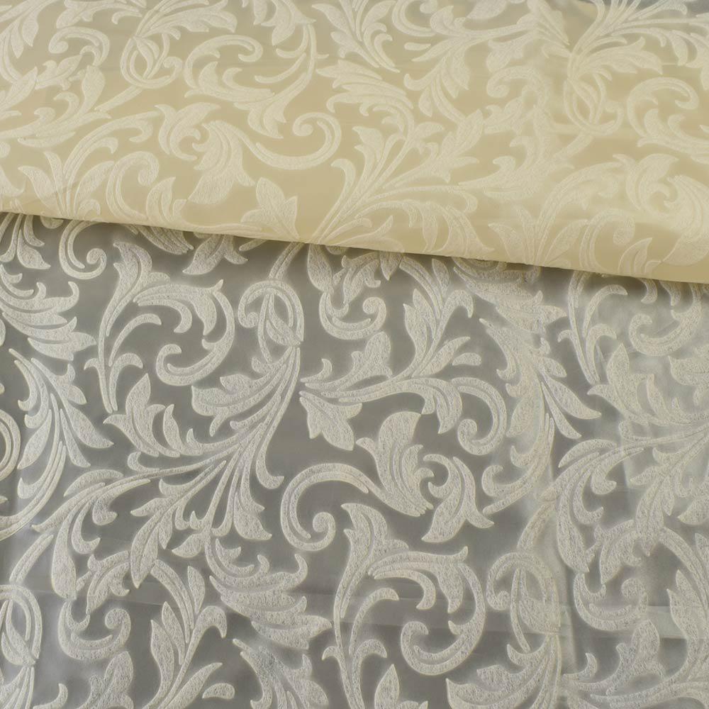 Флізелін неклеевой (спанбонд) кремовий з тисненням завитки, щільність 80, ш.162