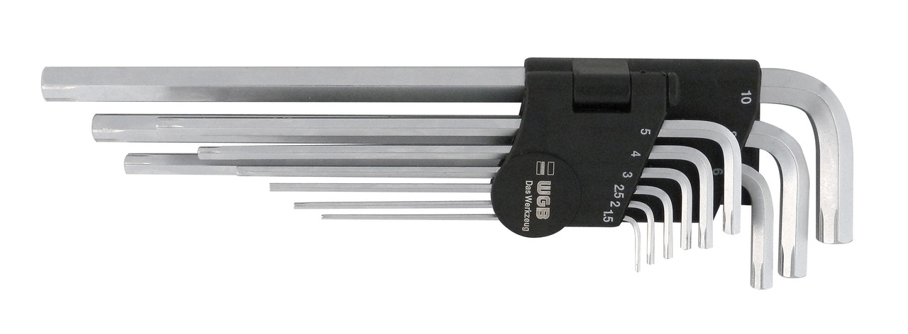 Набір Г-подібних спеціальних шестигранників для пошкоджених граней 1,5-10 9-пред. WGB Німеччина, фото 1