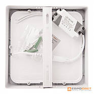 Світильник точковий накладної ЕВРОСВЕТ 18Вт квадрат LED-SS-225-18 4200K - 6400К, фото 3