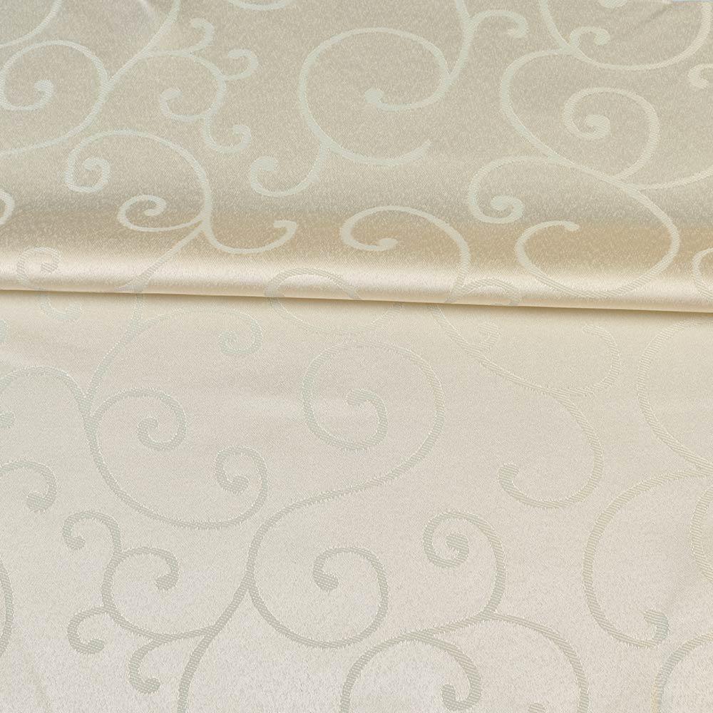 Жакард скатерковий завитки кремовий, ш.320