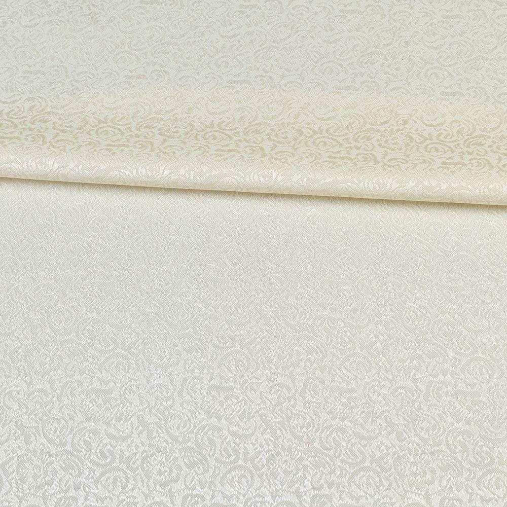 Жакард скатерковий дрібні квітки молочний, ш.320