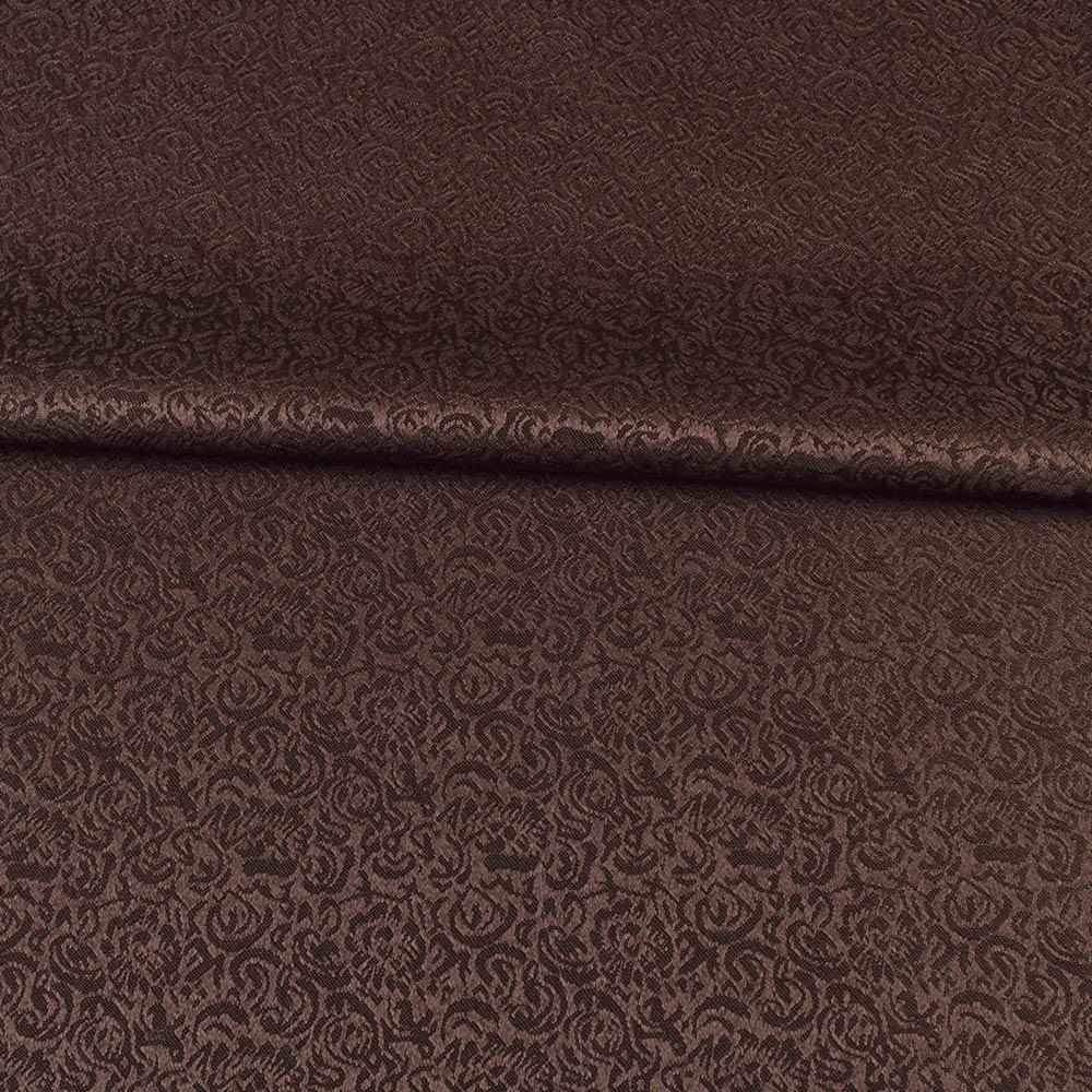 Жакард скатерковий дрібні квітки коричневий, ш.320