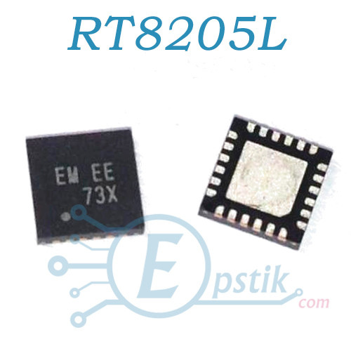 RT8205LZQW, контролер живлення ноутбука, WQFN-24 4x4