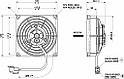 Вентилятор Spal 12V, витяжний, VA69A-A101-87A, фото 2