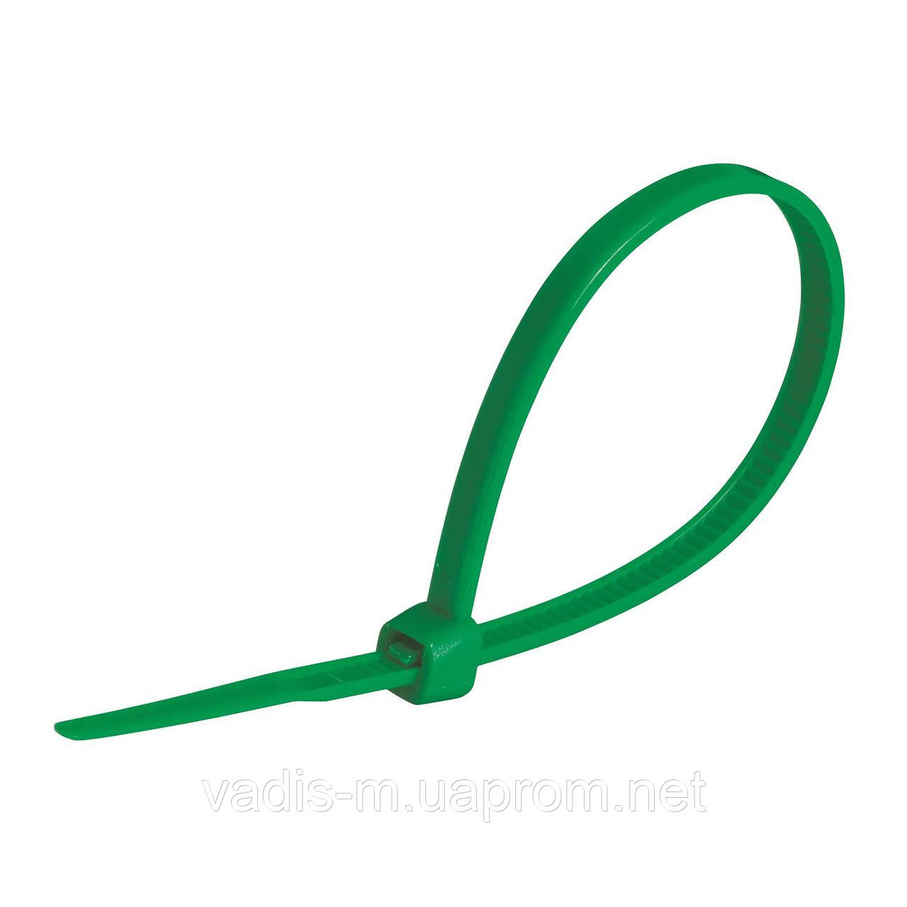 Стяжка кабельна зелена