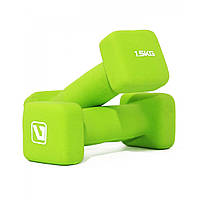 Гантелі неопренові LiveUp Square Head 2шт х 1,5 кг