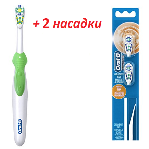  Зубна щітка Oral-B Complete на батарейці, B1010F (3 насадки в комплекті)