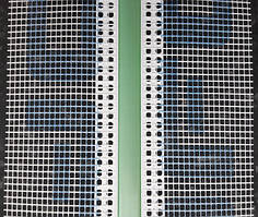 Рустовочний профіль 50мм ПВХ з сіткою Vertex (Вертекс) руст (боні) для фасаду та інтер'єру 50х20 мм довжина 2,5 метра