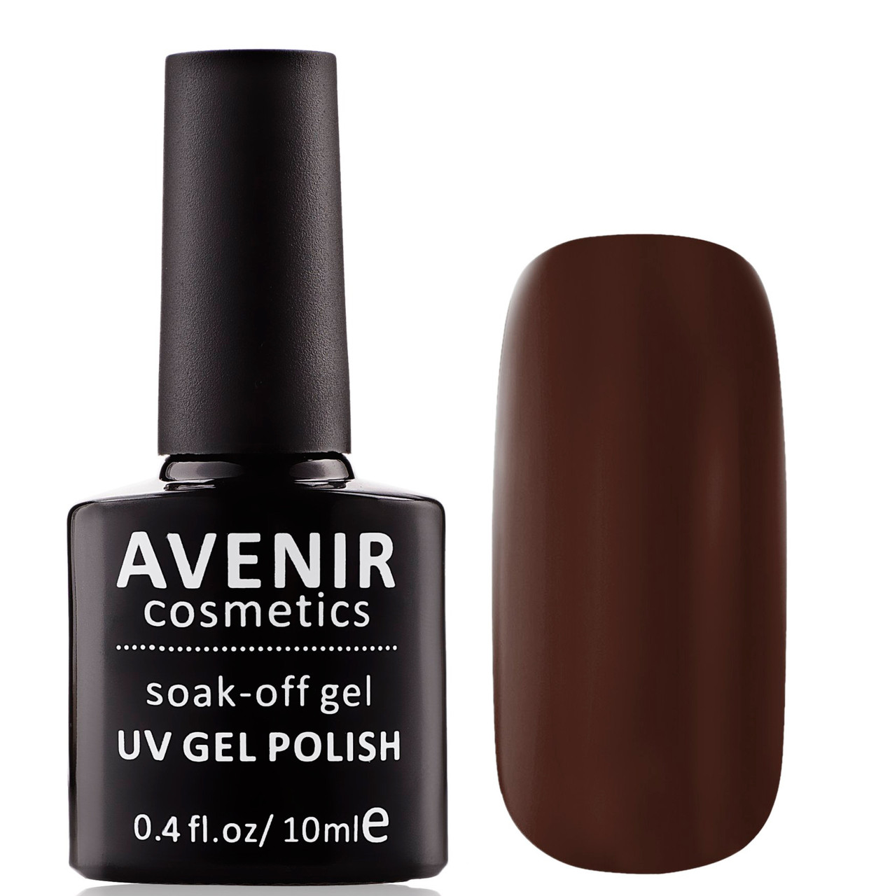 Гель-лак AVENIR Cosmetics №125  Темно-коричневий