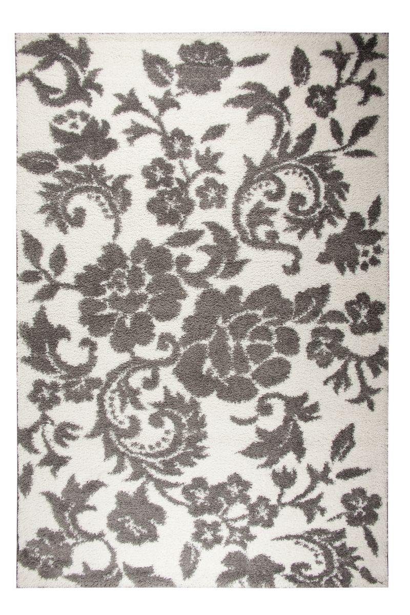 КИЛИМ З ВИСОКИМ ВОРСОМ MISSIPY 9384 СІРИЙ З БІЛИМ, фото 1