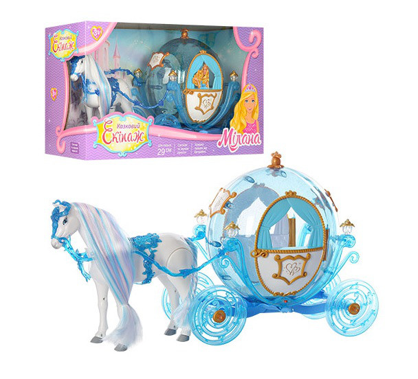 Карета з конем для Барбі Діде, цокає й ріже