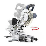 Пила торцювальна, 1800 Вт, 5500 об/хв, кут 0-45°, диск 255мм. INTERTOOL DT-0625, фото 3