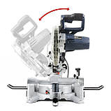 Пила торцювальна, 1800 Вт, 5500 об/хв, кут 0-45°, диск 255мм. INTERTOOL DT-0625, фото 7